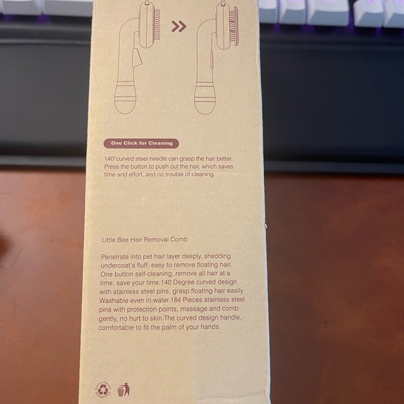 Little Bee Hair Removal Comb for pets NEW in box - Picture 3 of 9